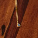 Edelstein Halskette Opal 925 Sterling Silber Boho Schmuck