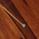 Opal Halskette vergoldet Türkiser Opal Handgefertigter Schmuck (7)