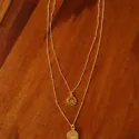 Amulett Anhänger Halskette im Boho Style GOLD