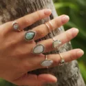 Boho Ringe Edelstein 925 Silber Handgefertigt in Bali Minimalistisch Statement Auffallend