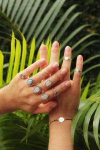 Boho Ringe Edelstein 925 Silber Handgefertigt in Bali Witchy Boho Hippie