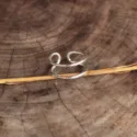 Midi Knuckle Ring Zehenring Silber minimalistisch Doppelband feiner Ring