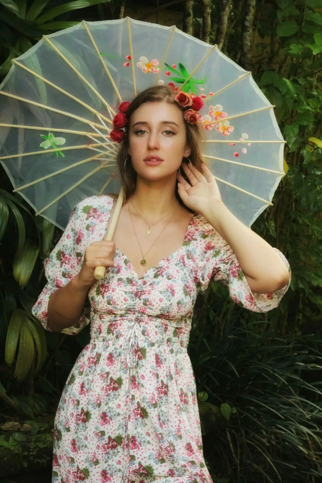 Ibiza Boho Hippie Summer Maxi Flower Dress Made With Hand Block Cotton 