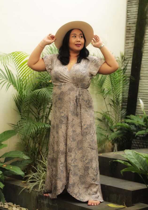 Boho Wickelkleid Plus Size