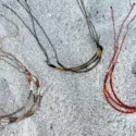 Tribal Hipster Brillenkette | Boho Brillenband mit Tibetsilber Enden | Handgewickeltes Festival Sonnenbrillenband Unisex Geschenk
