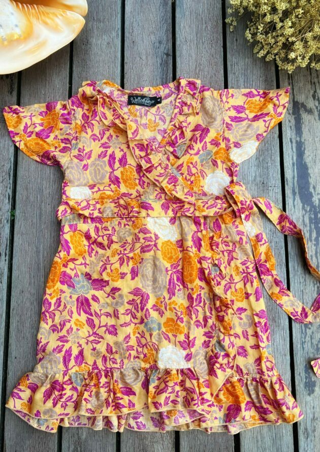 Girls floral wrap dress “Frieda & the Moon”