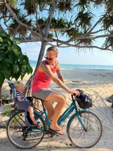 Bike ride with child on Gili Air