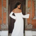 Boho-Wedding-Dress-Muslin-Cotton-White-Off-Shoulder-Dress-long-sleeves