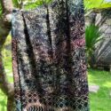 Batik Sarong Schal Tuch Schwarz bunt Hippie