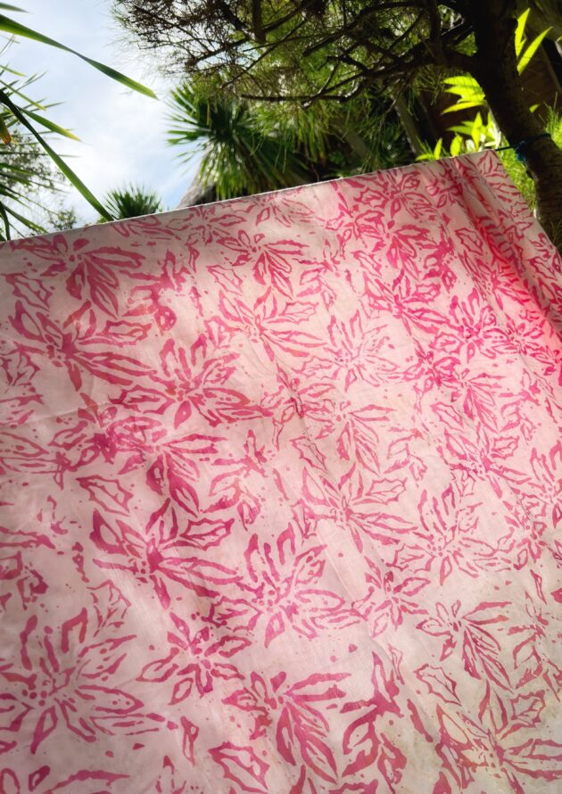Hippie Boho Batik Tuch Pink Rosa