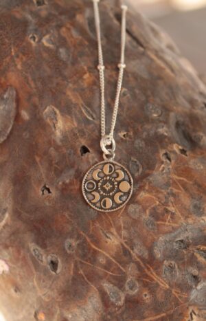 produkt bild Coin-Necklace-lunar-phases-925-silver