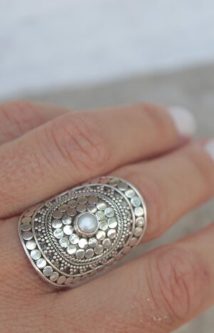 produkt bild Statement-Ring-Mandala-Bali-Ring-925-Silber