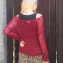 Chunky-Knit-Sweater-mesh-red-Boho-Hippie