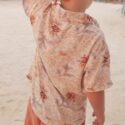 Hippie-Kinder-Jungen-Blumen-Hawaii-Sommer-Shirt-zum-Knöpfen-kurzarm