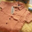 Musselin-Kinder-Shirt-Kurzarm-Peach