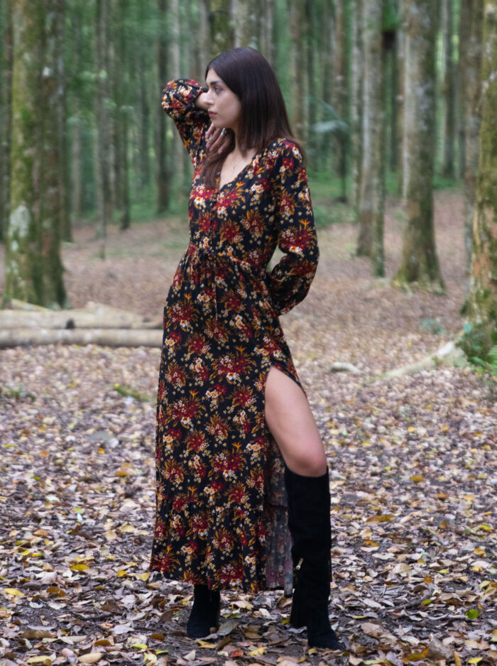 Floral maxi dress boho best sale