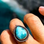 Bali Schmuck Larimar Oversize Ring Handmade